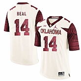 Oklahoma Sooners 14 Emmanuel Beal White 47 Game Winning Streak College Football Jersey Dzhi,baseball caps,new era cap wholesale,wholesale hats